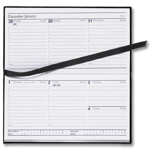Collins 2012 Pocket Diary Week to View Appointments Landscape W80xH152mm Black Ref CALB