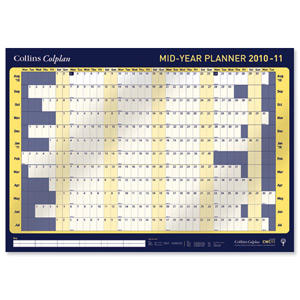 Collins Colplan 2011-12 Mid Year Planner Laminated with Accessories Kit A1 W594xH840mm Ref CWC11