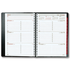 Collins Leadership Appointments Diary Wirobound PVC Cover Week to View Hourly A5 Ref CP6734