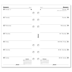 Filofax 2012 Diary Refill Insert Personal Week to PageW95xH171mm Ref 6842611