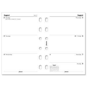 Filofax 2011-12 Mid-year Diary Refill Insert Pocket W81xH120mm Ref 6825211