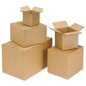 Packing Carton Single Wall Strong Flat Packed 127x127x127mm [Pack 25]