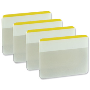 Post-it Index Filing Tabs Strong Flat 50mm 24 per Pack Yellow Ref 686F-24RDEU