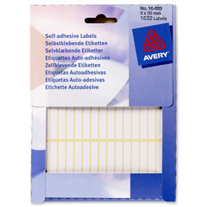 Avery Wallet of Labels 50x6mm White Ref 16-009 [1632 Labels]