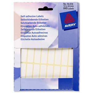 Avery Wallet of Labels 44x12mm White Ref 16-019 [840 Labels]