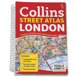 Collins London Street Finder Featuring One-way Streets Spiral Bound W134xH198mm Ref 9780007317882