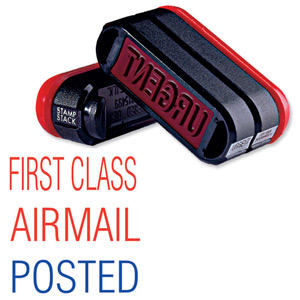 Trodat 3-in-1 Stamp Stack Mail - First Class - Airmail - Posted Ref 11163