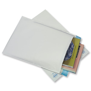 PostSafe SuperStrong Envelopes Polythene White Opaque C3 W325xH430mm Peel and Seal Ref PW32 [Pack 100]