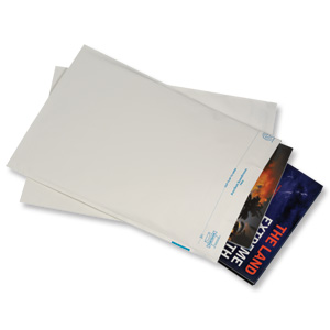 PostSafe SuperStrong Envelopes Polythene White Opaque D4 W260xH380mm Peel and Seal Ref PW60 [Pack 100]