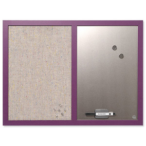 BiSilque Combination Notice and Magnetic Board W600xH450mm Lavender Ref MX04330418