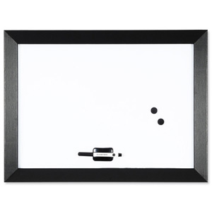 BiSilque Kamashi Contemporary Magnetic Drywipe Board W600xH450 Black Frame Ref MM040011012