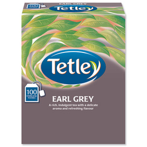 Tetley Tea Bags String and Tag Earl Grey Ref 1243Y [Boxed 100]