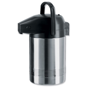 Pump Pot Stainless Steel with Pouring Lock Retains Heat 8 hours 2 Litre