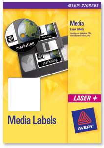 Avery Media Labels Laser Video Face 12 per Sheet 76.2x46.4mm Ref L7671-25 [300 Labels]