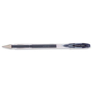 Uni-ball SigNo UM120 Gel Rollerball Pen 0.7mm Tip 0.5mm Line Black Ref 9001180 [Pack 12]