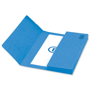 Elba Premium Document Wallet Capacity 38mm Foolscap Blue Ref 100090135 [Pack 25]