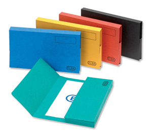 Elba Premium Document Wallet Capacity 38mm Foolscap Assorted Ref 100090134 [Pack 25]
