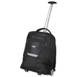 Lightpak Master Laptop Backpack with Trolley Nylon Capacity 15.4in Black Ref 46005