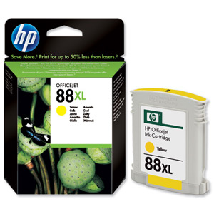 Hewlett Packard [HP] No. 88XL Inkjet Cartridge Page Life 1200pp Yellow Ref C9393AE Ident: 811A