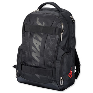 Fanatic Hawk Laptop Backpack Padded Nylon Capacity 17in Black Ref 24603