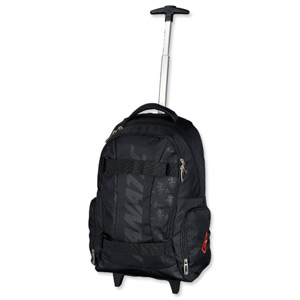 Fanatic Hawk Laptop Trolley Backpack Padded Nylon Capacity 15.6in Black Ref 24604