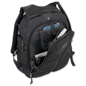 Lightpak Safepak Laptop Backpack Mult-section Capacity 15.6in Nylon Black Ref 46053