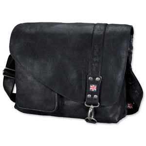 Pride and Soul Joker Shoulder Bag Leather and Carabiner Lock 1 Front Pocket Black Ref 47142