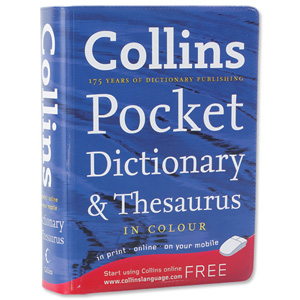 Collins Express Dictionary and Thesaurus with Colour Headwords in Vinyl Cover Ref 0007290369