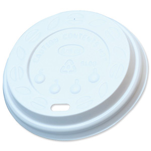 Sip-through Lids for R2Go 9oz Paper Cups White Ref SIPTHRO09 [Pack 100]