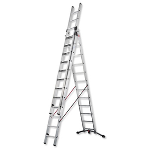 Combi Ladder 3 Section Capacity 150kg Rungs 3x12 for H9.25m 30.5kg