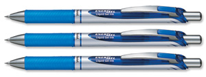 Pentel Energel Xm Gel Pen Retractable 0.7mm Tip 0.35mm Line Blue Ref BL77-C [Pack 12]