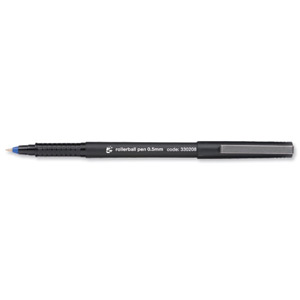 5 Star Rollerball Pen Fine 0.5mm Tip 0.3mm Line Blue [Pack 12]
