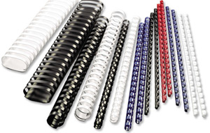 GBC Binding Combs Plastic 21 Ring 45 Sheets A4 8mm Black Ref 4028174 [Pack 100]