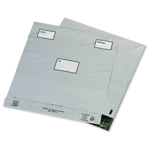 Cendit Envelopes Polythene Extra Strong Peel and Seal 70 Micron 460x430mm White Ref 60 00 10 [Pack 100]