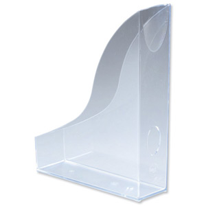 Durable Radiance Magazine Rack Plastic with Thumb Hole A4 Clear Ref 1701711400