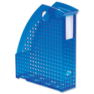 Durable Trend Magazine Rack Plastic Translucent A4 Blue Ref 1701625540