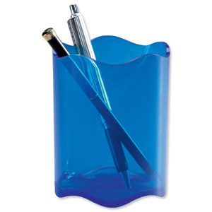 Durable Trend Pen Pot Plastic Translucent Blue Ref 1701235540