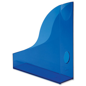 Durable Radiance Magazine Rack Plastic with Thumb Hole A4 Translucent Blue Ref 1701712540