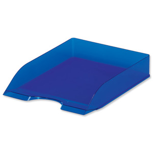 Durable Radiance Letter Tray Plastic A4 - C4 Translucent Blue Ref 1701673540