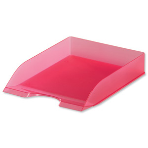 Durable Radiance Letter Tray Plastic A4 - C4 Translucent Pink Ref 1701673008