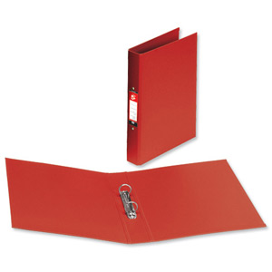 5 Star Ring Binder PVC 2 O-Ring Size 25mm A4 Red [Pack 10]