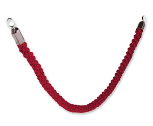 Vermes Classic Velour Rope Red with Stainless Steel Spring Clip Ends Ref RS-CLRP-CH-Red