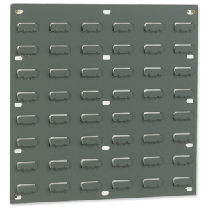 Louvred Panel Double Indented W457xH438mm Grey [Pack 2]