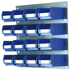 Louvred Panel W457xH438mm and 16 x Container Bins W165xD100xH75mm