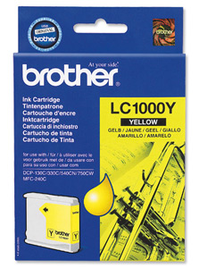 Brother Inkjet Cartridge Page Life 400pp Yellow Ref LC1000Y