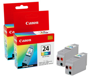 Canon BCI24C Inkjet Cartridge Colour Ref 6882A002 [Pack 2]