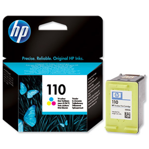 Hewlett Packard [HP] No. 110 Inkjet Cartridge Page Life 55 photos Colour Ref CB304AE