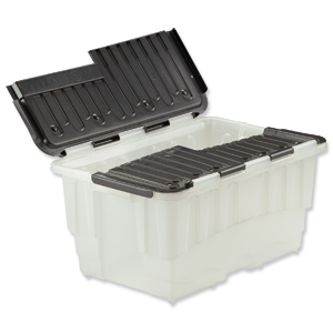Strata Storage Box Duracrate Crate Plastic 40 Litre W570xH390xH290mm Black Ref HW390BLK [Pack 5]