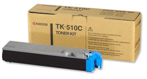 Kyocera TK-510C Laser Toner Cartridge Page Life 8000pp Cyan Ref 1T02F3CEU0 Ident: 821R