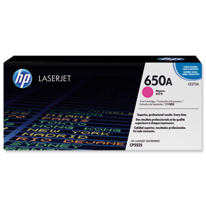 Hewlett Packard [HP] No. 650A Laser Toner Cartridge Page Life 15000pp Magenta Ref CE273A Ident: 819B